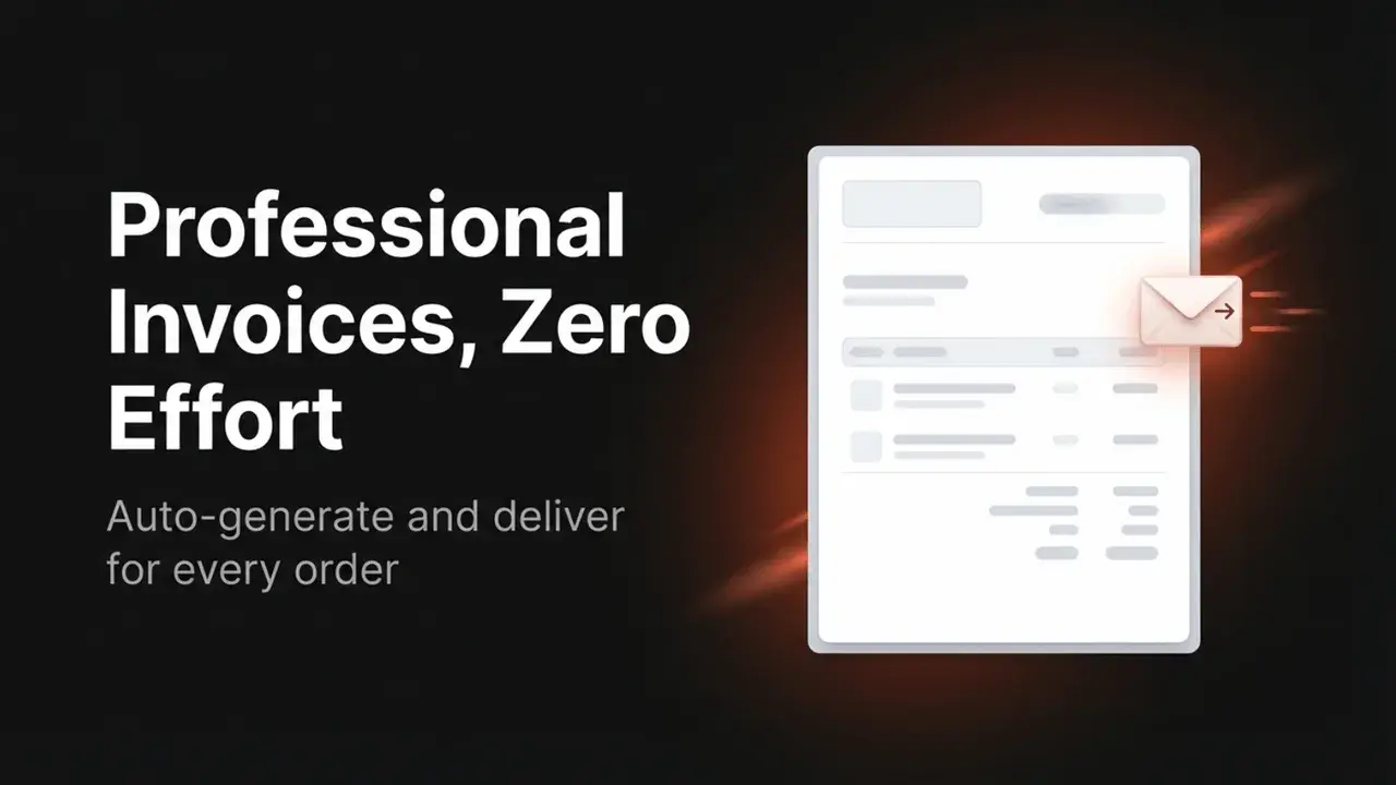 PDF Invoice: highlighting automatic invoice generation and email delivery