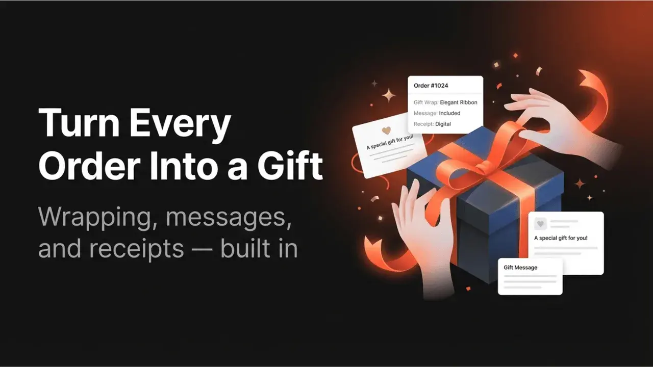 Gift Wrap & Message: Turn every order into a gift with GP gift wrapping app