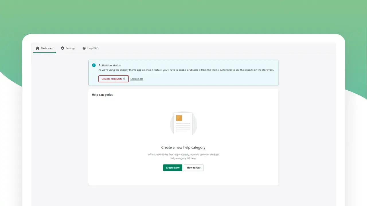 HelpMate: Dashboard
