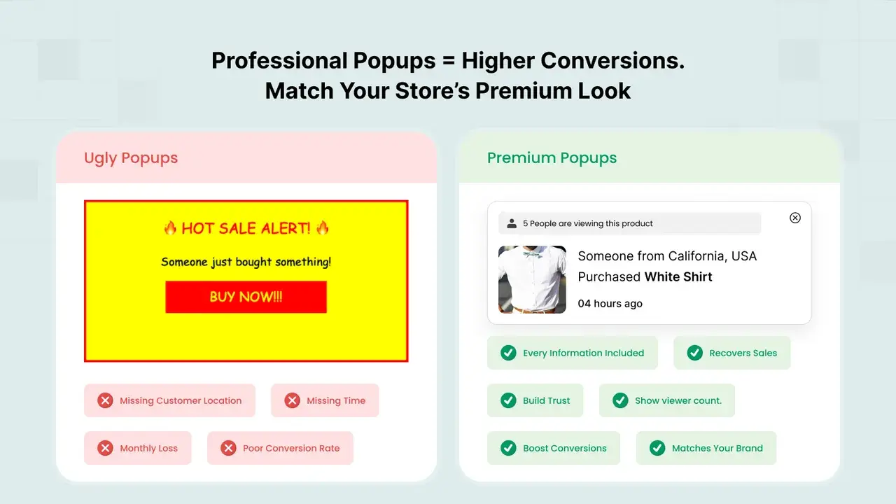 SalesPulse: replace Ugly Popups