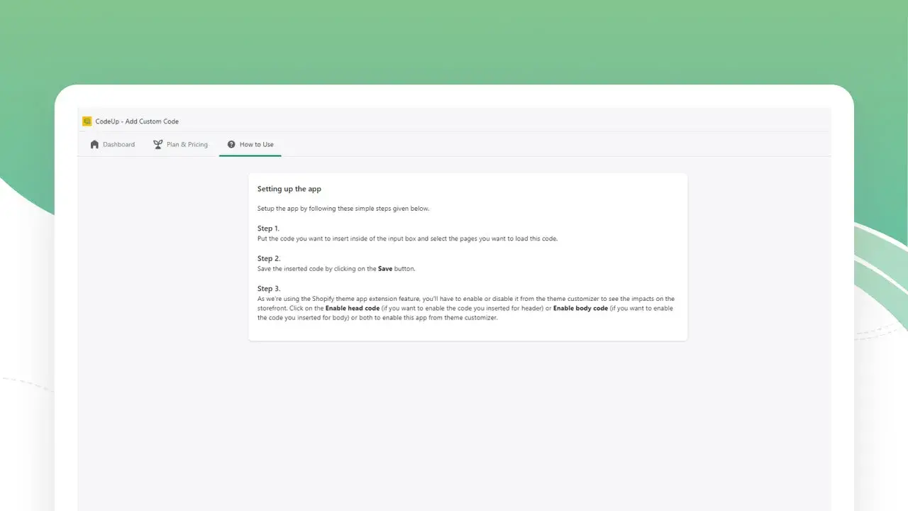 CodeUp: how to use