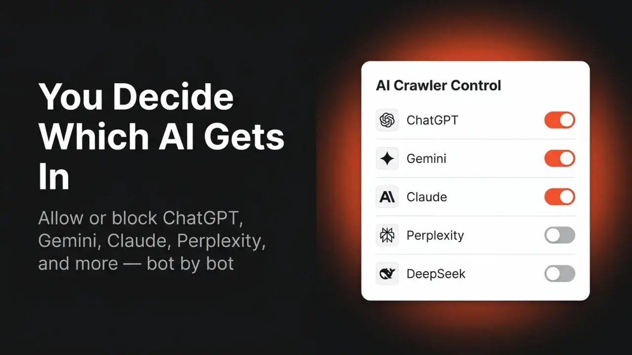 llms.txt AEO Optimizer: Allow or block ChatGPT, Gemini, Claude, Perplexity, and more - b