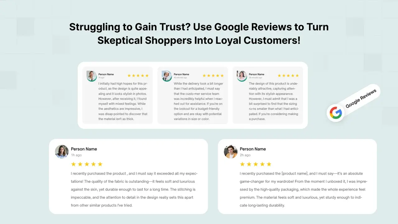 Google Reviews: Gain Trust