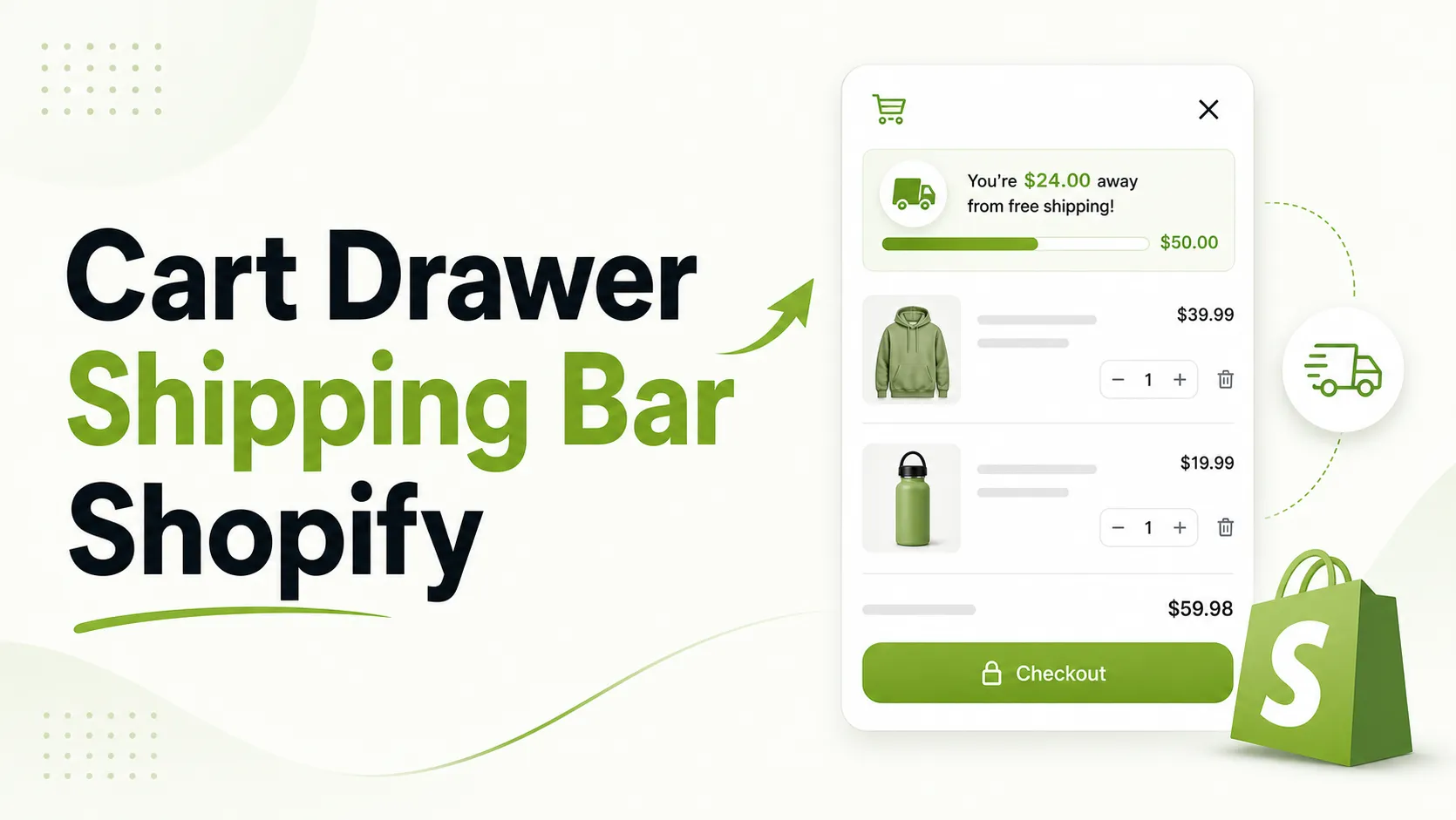 Cart drawer free shipping bar in Shopify