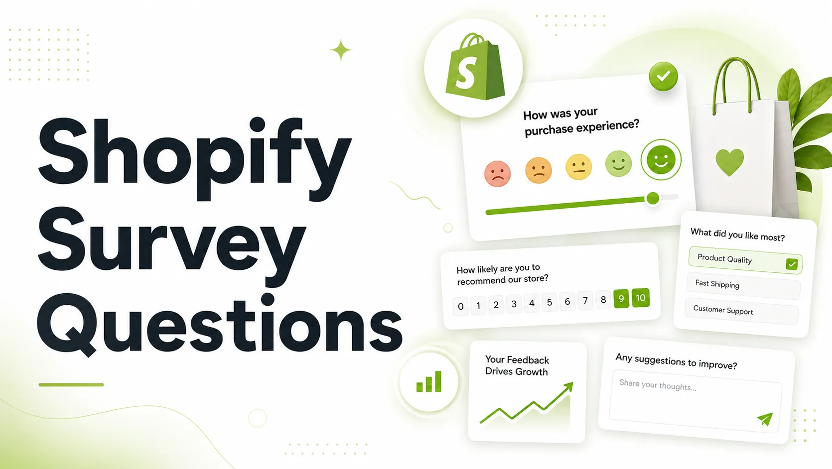 Best post purchase survey questions for Shopify stores by use case