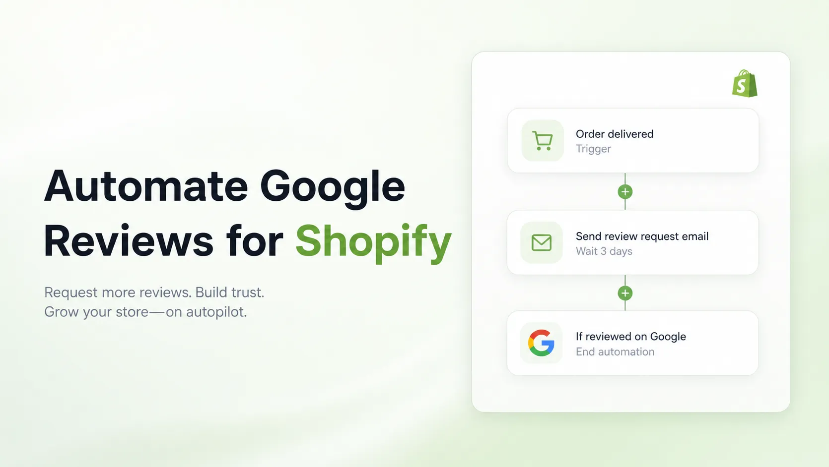 Automate Google review requests on Shopify with a minimal SaaS workflow UI